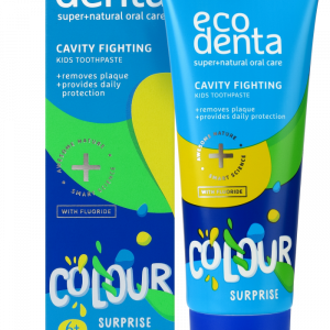 ECODENTA Colour suprise cavity fighting toothpaste for kids, 6+ y.o. 75ml