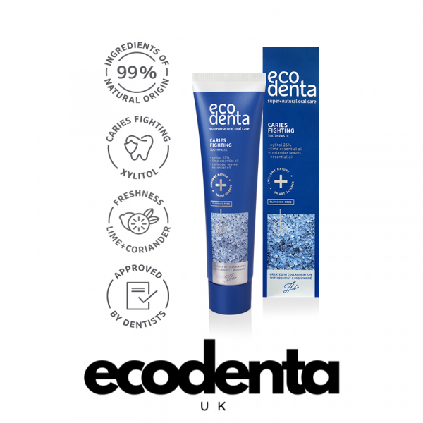 ECODENTA Caries fighting toothpaste with xylitol, coriander leaves and lime essential oils 100ml