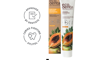 ECODENTA Certified COSMOS ORGANIC Whitening toothpaste with papaya extract 75ml