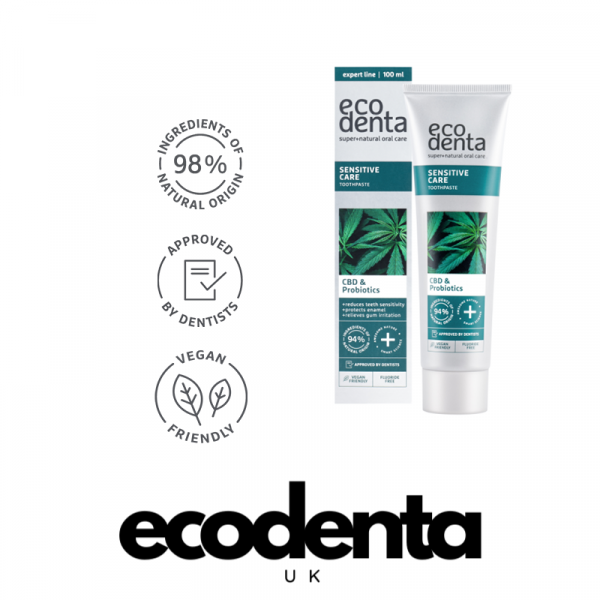 ECODENTA SENSITIVE Toothpaste with CBD and probiotics 100ml