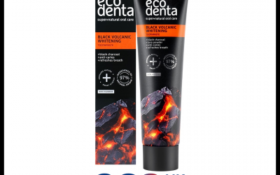 ECODENTA Black Whitening Toothpaste with Volcanic Minerals – 100ml