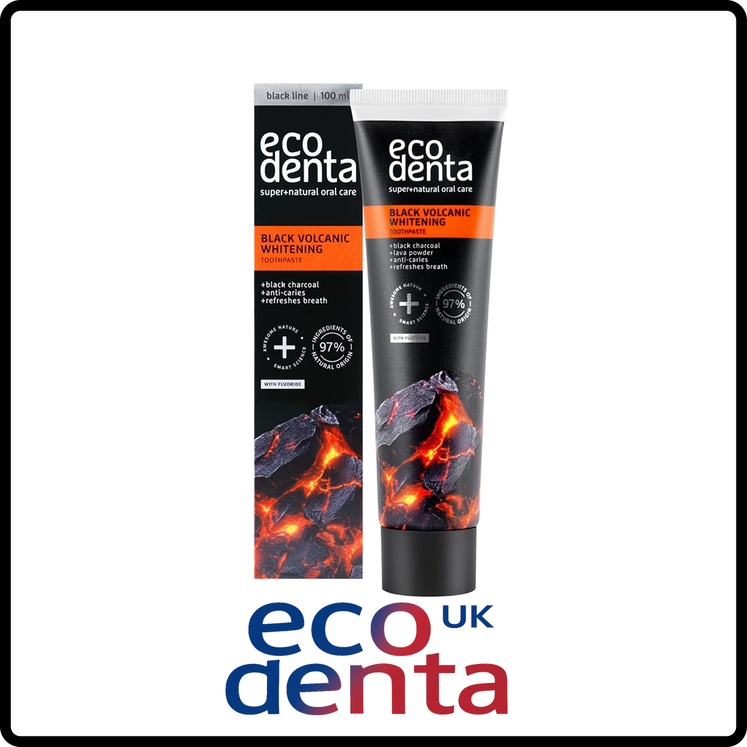 ECODENTA Black Whitening Toothpaste with Volcanic Minerals – 100ml